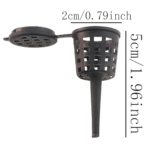 25PCS 5x2cm Plastic Fertiliser Mesh Basket with Lid Aquarium Plant Fertiliser Basket Suitable for Indoor/Outdoor Garden Plants