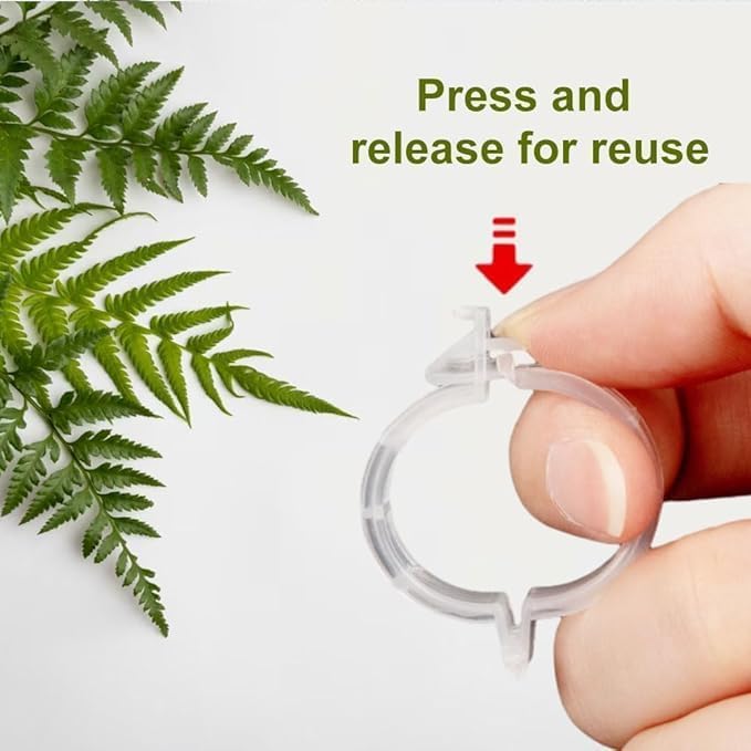50 PCS Plant Support Clips, Garden Plant Stakes for Indoor Outdoor Plants, Climbing Plant Support Structures Moss Pole Monstera Plant Holder Sticks Support Tall Potted Plants (50 PCS)