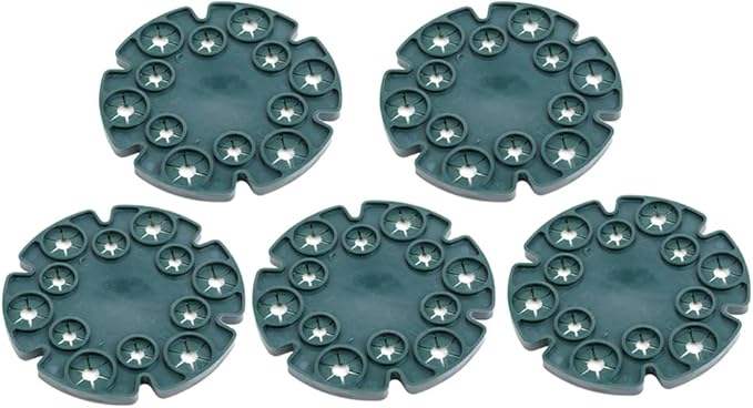 TopHomer 5 Packs Bamboo Cane Holder Wigwam Grip Support Caps with 12 Holes for Climbing Plants Peas Beans Sweet Pea Tomatoes Cucumbers Support Structure