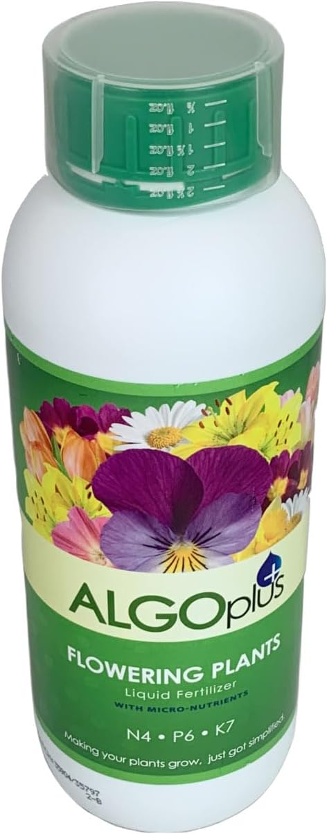 Algoflash Flowering Plants - Liquid Fertilizer & Plant Food 1-Liter Bottle