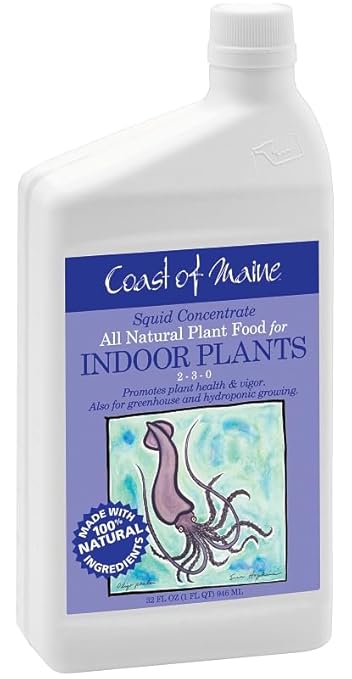 Coast of Maine SQ7000 Liquid Squid Plant Food 1 QT – Natural Organic Liquid Fertilizer for Lush Green Growth with My Garden Pool Soil Test Strips & Claw Gardening Gloves