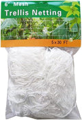 generic Trellis Netting5 x 15FT, 5 x 30FT,Polyester Plant Trellis Netting, Square Mesh Net for Climbing Plant, Fruits, Vegetables, Vines, Planting Auxiliary Mesh Net (5 * 30ft), white