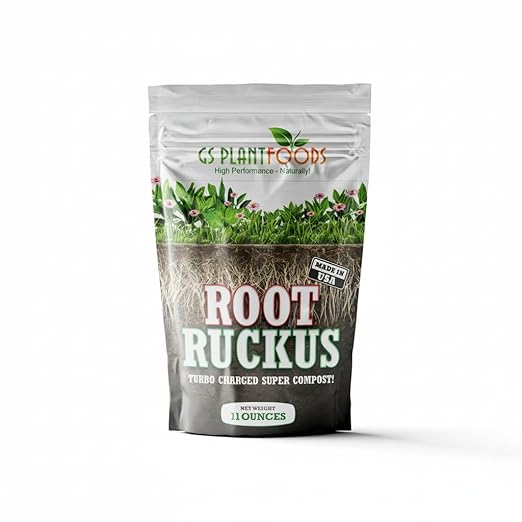 GS Plant Foods Root Ruckus – Dry Soil Zone Conditioner – Humic-Rich Granules with Kelp Components to Support Soil Structure & Nutrient Availability (11 oz)