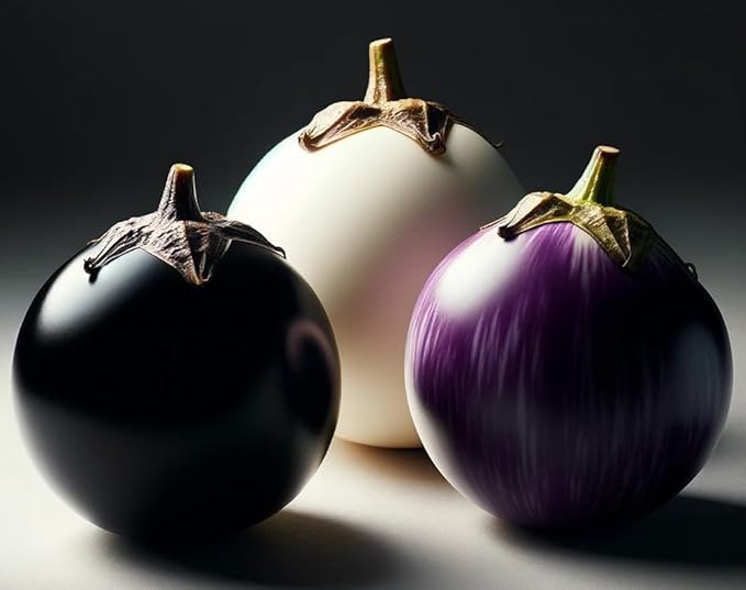 30+ Seeds Eggplant Round Mix - Vegetable Multicolor