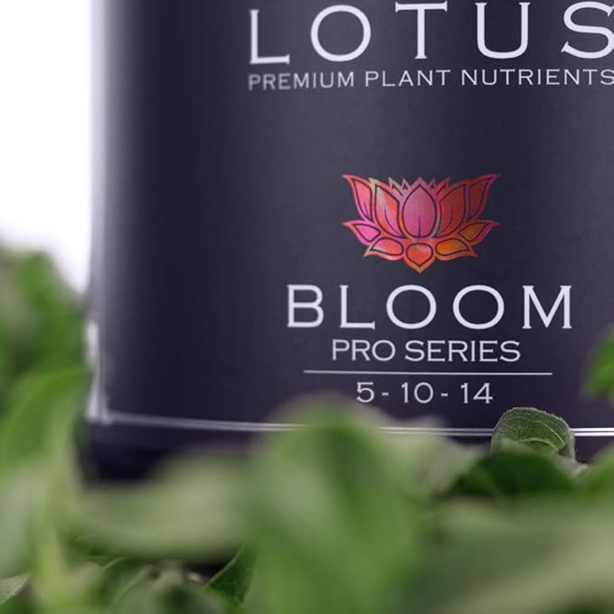 Lotus Nutrients Bloom Pro Series, Water Soluble Hydroponic Plant Food for Flowering and Fruiting, 14+ Ingredient Powder with 100% Chelated Micronutrients and Amino Acids, Coco Coir, Hydro, Soil (16oz)