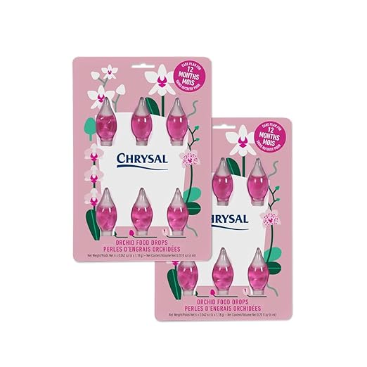 Chrysal Orchid Food Drops — Orchid Care — One Pack for a Year Supply — Concentrated Flower Food for All Species of Orchids — Ideal Florist Supplies — Outdoor and Indoor Plant Food (2 Pack)