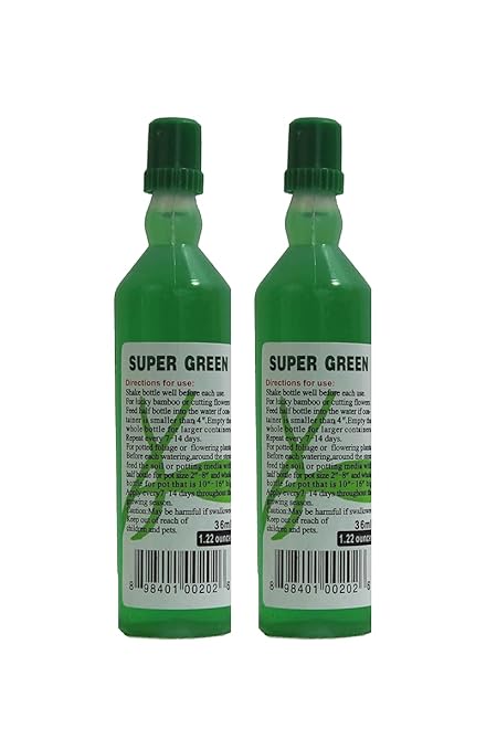 Super Green Bamboo Fertilizer All Purpose Plant Food 2 Bottles