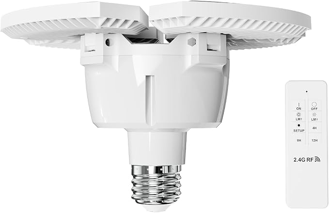 RDJ Bouns 80W Dimmable Grow Light Bulb with Remote Control, Full Spectrum Plant Bulb with 4/8/12H Timer, E26 Base LED Grow Lamp for Large Indoor Plants, Monstera, Fiddle Leaf Fig