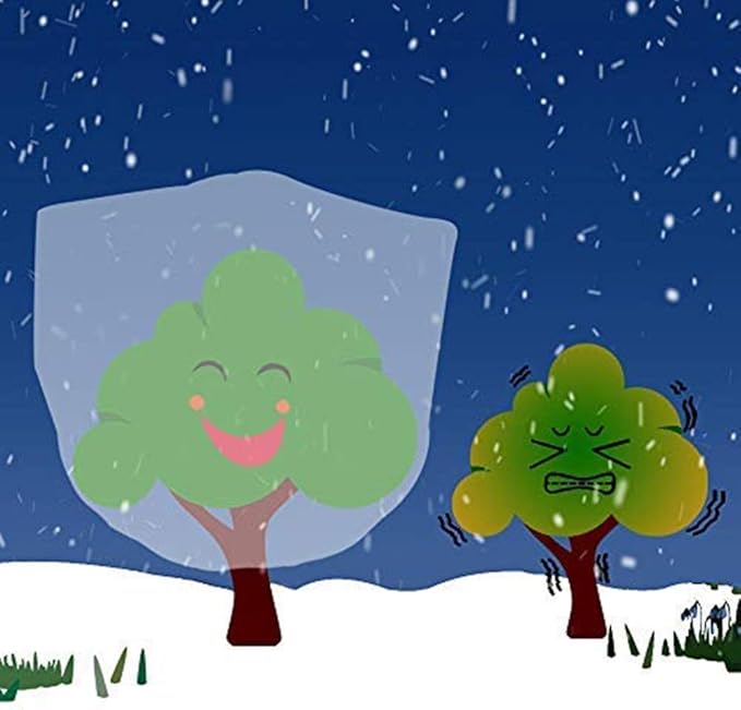 Agfabric Plant Cover Freeze Frost Protection Bag,1.5oz,72''X72'',4 Pack, Shrub Jacket for Cold Winter Weather