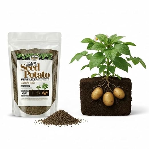 Old Cobblers Farm™ Wicked Growth Seed Potato Fertilizer-Strengthens Roots, Boosts Yields, and Supports Healthy Potato Growth with Eco-Friendly, Slow-Release Nutrients. (5/10/15/20 lbs) (5 lbs.)