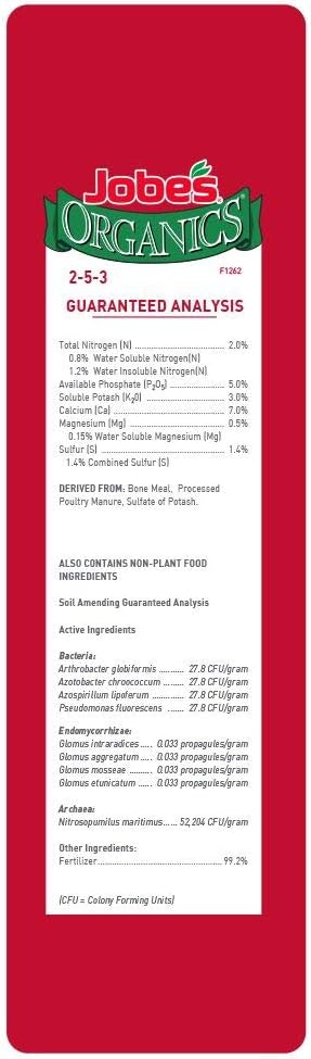 Jobe's Organics Granular Garden Fertilizer | For Vegetables & Tomatoes | 4 lbs Bag | Pack of 2