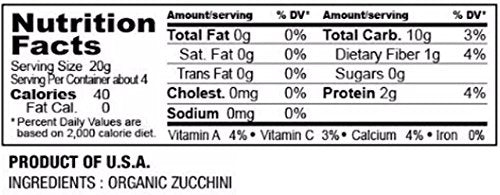 McCabe Organic Sun-Dried Zucchini - Organic Dehydrated Zucchini | Rich with Fiber & Minerals | USDA and CCOF Certified | Product of USA | 100g