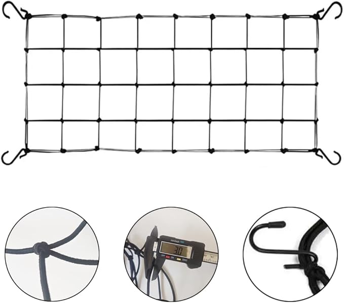 2 Pcs Scrog Net 2x4 FT Trellis Net for Grow Tent Elastic Trellis Netting with Hooks, Loop Tape, Garden Label for Indoor Plant Growing Tents Garden Plant Climbing Plants Support