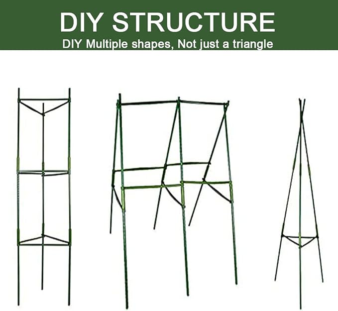 4 Pack Tomato Cage Plant Support Assembled -48inch Vegetable Trellis,Assembled Multi-Functional Garden Trellis Garden Trellis for Climbing Vegetables,Climbing Plants, Vegetables, Flowers, Fruits, Vine