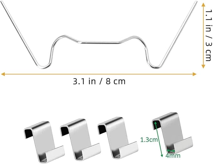 50 Sets Stainless Steel Greenhouse Glass Fixing Z Clamps and W Wire Clips for Glass Pane Securing in Greenhouse Repairs and Plant Germination Equipment