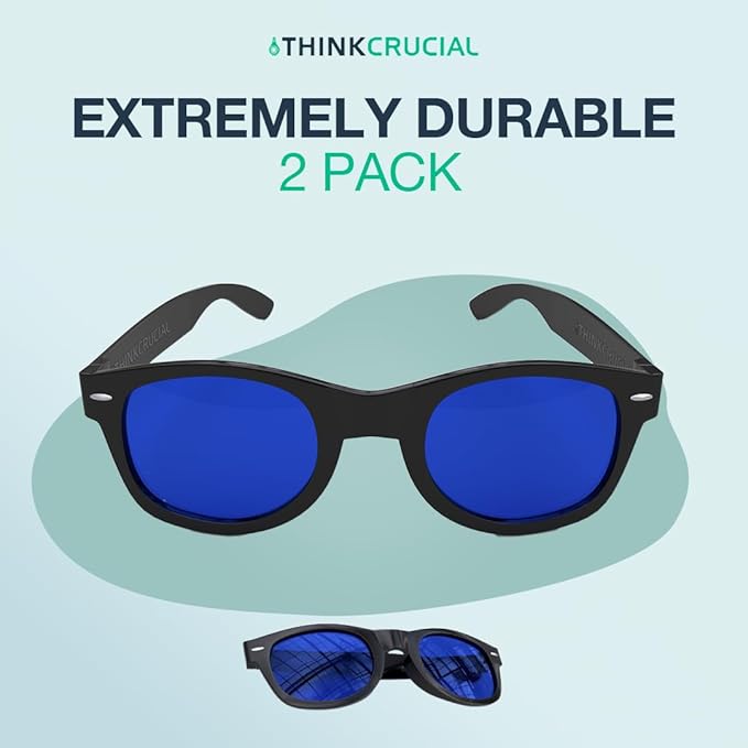 Think Crucial 2 Horticulture Indoor Hydroponics Grow Room & Greenhouse Light Glasses (Goggles), Anti UV, Ultra-Violet, HPS, MH Lights Reflection & Glare Optical Protection (2 Pack)