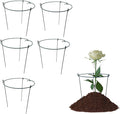 5 Pack 14" Wide x 24" High Peony Cage Rings Garden Plant Support Brace Round Metal Plant Stakes Rings, Strong Large Garden Supports for Flowers, Peonies, Rose, Lily