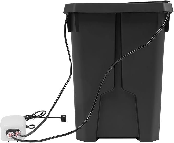 Hydroponic Bucket, hydroponic Bucket System, Recirculating Drip Garden, 7.13 Gallon with Air Pump and Clay Gravel, Environmentally Friendly and Efficient Indoor Plant Cultivation