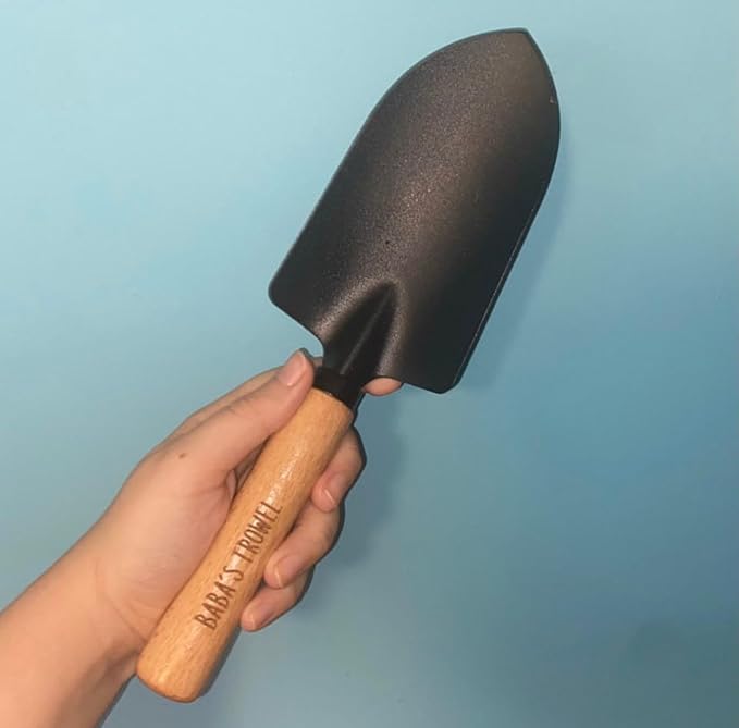 Personalized Garden Trowel – Custom Engraved Wooden Handle, Stainless Steel Hand Trowel, Gardening Tool Gift
