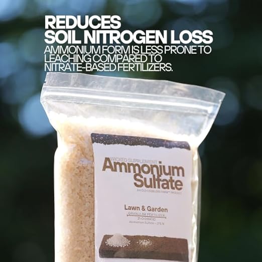 Ammonium Sulfate Fertilizer - Great Fertilizer and Soil Acidifier for Azaleas, Blueberries, Magnolia, and More. Boosts Nitrogen for Healthy Plants and Lush Lawns by Old Cobblers Farm (10 lbs)