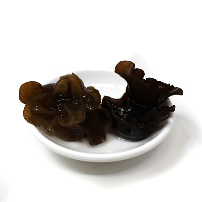 DABC OAK LAND Premium Dried Woodear Mushroom, Dried Black Fungus Shredded All Natural Vegan and Gluten-Free Rich in Fiber & Iron, Perfect for Cuisine, Soups, Stir-Fries 黑木耳 8 Ounce