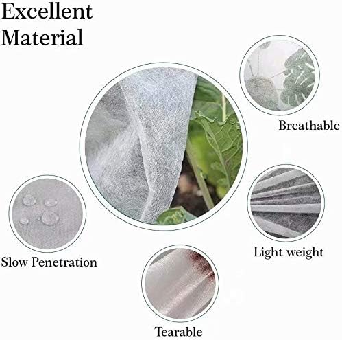 Agfabric Warm Worth Frost Blanket 1.5 oz 84"x72" Shrub Jacket,Rectangle Plant Cover for Frost Protection,White
