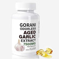 Gorani Odorless Aged Garlic Extract Capsules 7500mg, 200 Softgels, GMP-Certified, Garlic Supplements