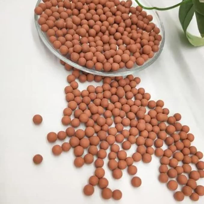 2 lb Clay Pebbles Clay Balls for Plants 6mm-8mm Mini Hydroponics Ceramic Ball Horticultural Grade Succulent Soil,for Plant Pots Vase Fillers Hydroponic Growing,Brown