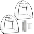 Plant Covers Freeze Protection, Outdoor Garden Frost Cover, Plant Covers from Animals, garden cloches for plants, Reusable Shrub Small Greenhouse, Potted Fruit Pest Protector Large(Transparent,2-Pack)