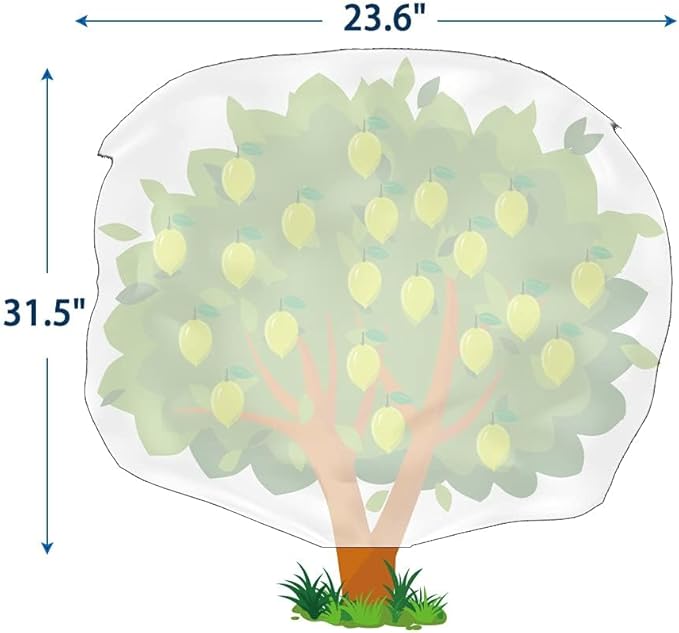 Homimp Plant Covers Freeze Protection, 8Pack Frost Covers with Zipper Drawstring (23.6" x 31.5") Plant Protection Cover Bags for Outdoor Winter Frost Cold Weather Shrubs Trees Jacket Covers(Green)