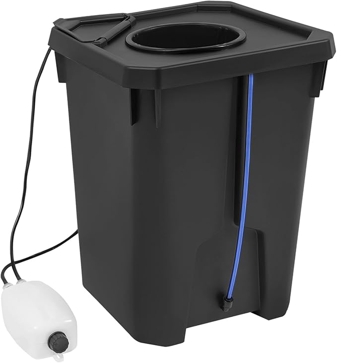 Hydroponic Bucket, hydroponic Bucket System, Recirculating Drip Garden, 7.13 Gallon with Air Pump and Clay Gravel, Environmentally Friendly and Efficient Indoor Plant Cultivation