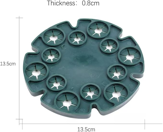 TopHomer 1 Pack Bamboo Cane Holder Wigwam Grip Support Caps with 12 Holes for Climbing Plants Peas Beans Sweet Pea Tomatoes Cucumbers Support Structure