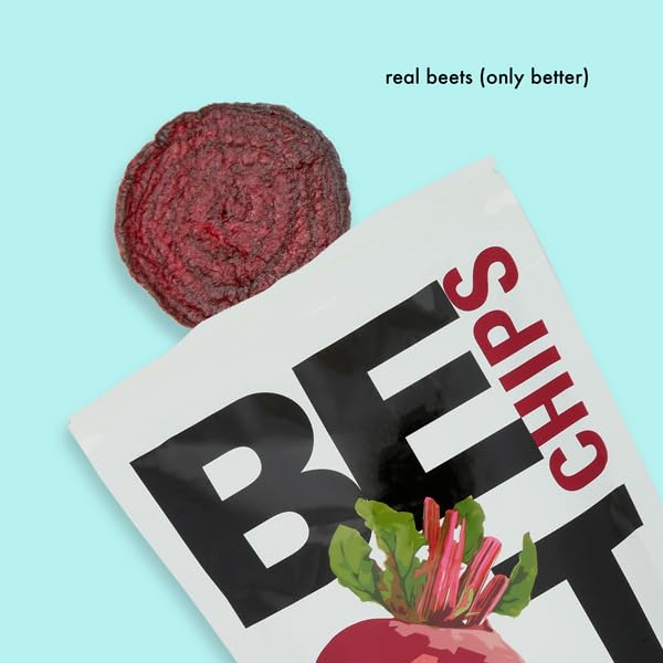 Root Foods Beet Chips, Natural Veggie Snack, Non-GMO Vegetable Crisps, Good for Adults, Kids, Vegan, Gluten Free, Kosher, Halal