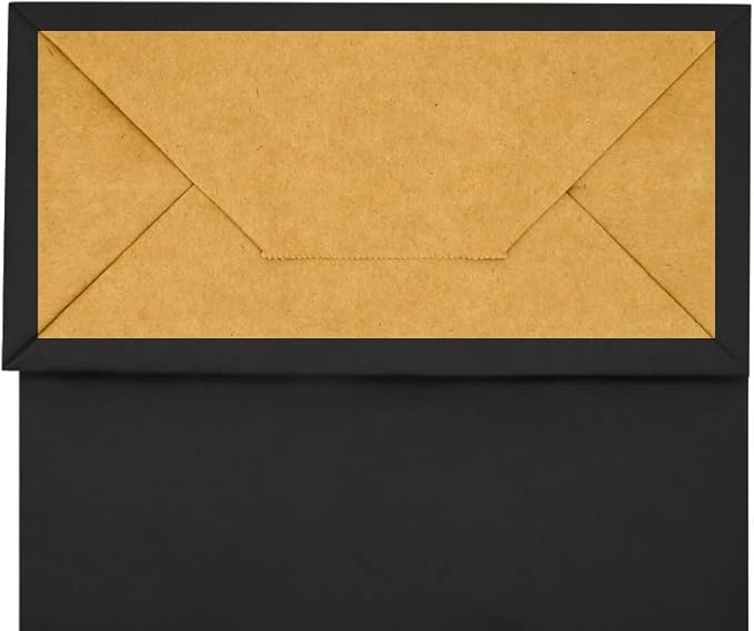 bagmad 100 Pack Medium 8x4.75x10 Inch Black Kraft Paper Bags with Handles Bulk, Gift Bags, Craft Grocery Shopping Retail Party Favors Wedding Business Sacks (Black, 100pcs)