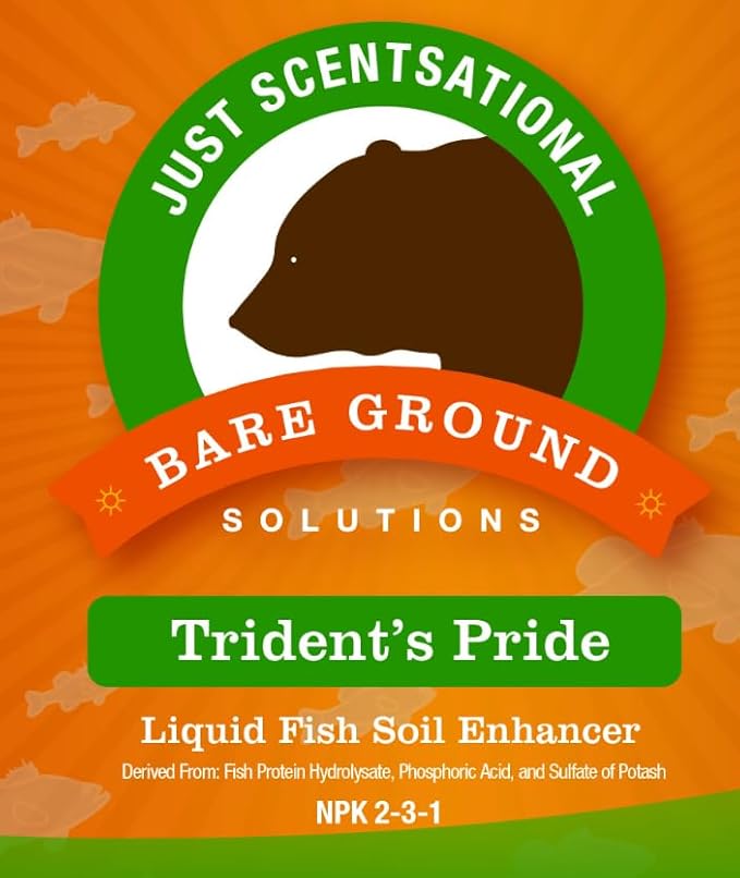 Just Scentsational Bare Ground Solutions TP-64G Trident's Pride Organic Liquid Fish Hydroponic Soil Fertilizer, 64 oz (2 Quarts)