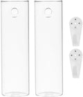 Milisten 2Pcs Wall Hanging Flower Vase Set 5.90X1.85X1.85In Clear Glass Test Tube Vases for Hydroponic Plants Decorative Wall Planter for Home Kitchen