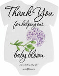 Seed Bloom Onesie Seed Paper – 15 Hydrangea Shower Favors for Guests with Wildflower Seeds, Writable & Plantable, Shower Favor Gifts for Guest