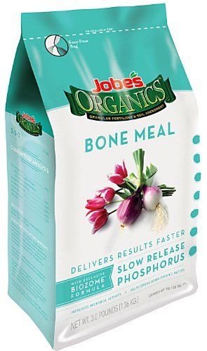 Jobes 09326 Organic Bone Meal Granular Fertilizer, 4-Pound Bag, Ideal for Flower Beds, Bulb Gardens, and Lawns