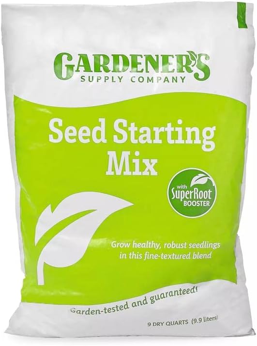 Gardeners Supply Company SuperRoot Booster Seed Starter Mix | Promotes Strong Roots & Boost Plant Growth | High Nutrients Plant Food for Seed Starting Trays and Planters - (9 Quarts)
