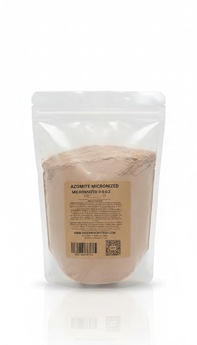 Greenway Biotech, Inc. Azomite Rock Dust Volcanic Ash Organic Fertilizer with Micronutrient & Trace Minerals- Natural Mineral Soluble Plant Fertilizers for Enhances & Increases Crop Yield (4 Pounds)