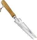 TAODAN 13 Inch Silver Stainless Steel Garden Weeding Trowel with Long Wooden Handle Drafting Tool Suitable for Transplanting Digging Planting Cutting