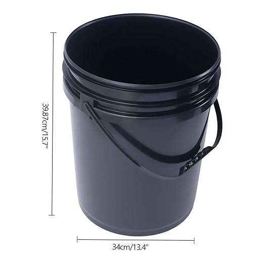 Hydroponics Grow System, 4Pcs 5-Gallon Hydroponic Bucket Kit with Water Pump, Deep Water Recirculating Culture Drip Irrigation System for Vegetables (4 Bucket + Drip Kit)