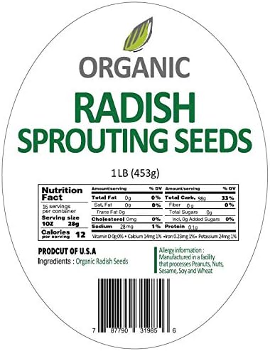 McCabe Organic Radish Sprouting Seeds, 1-pound