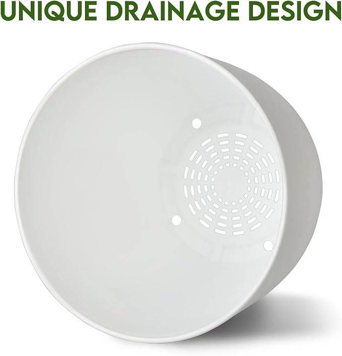 Plant Pots 6 Inch Set of 5, Flower Pots with Multi Mesh Drainage Holes, Planters for Indoor Outdoor Garden Plants and Flowers (Multicolor)