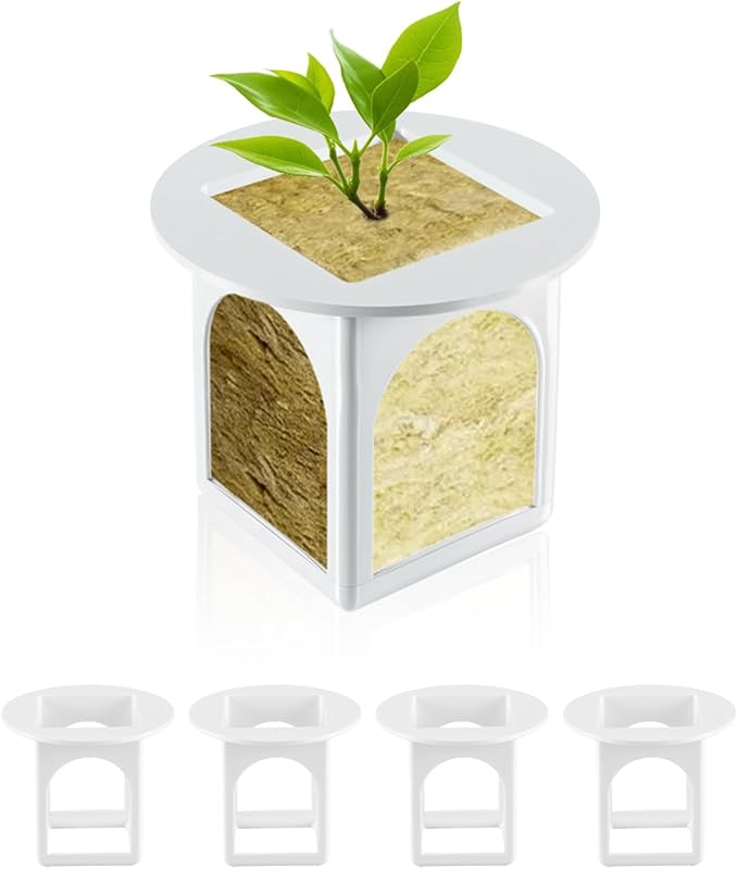Hydroponic Planting Cup, Hydroponic Growing System Compatible with Gardyn Home/Studio Indoor Garden System, 5 Pack, White