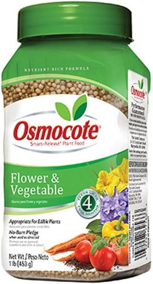 Osmocote Smart-Release Plant Food Flower & Vegetable - Continuous Release Plant Fertilizer for Vegetables and More, 1 lb.