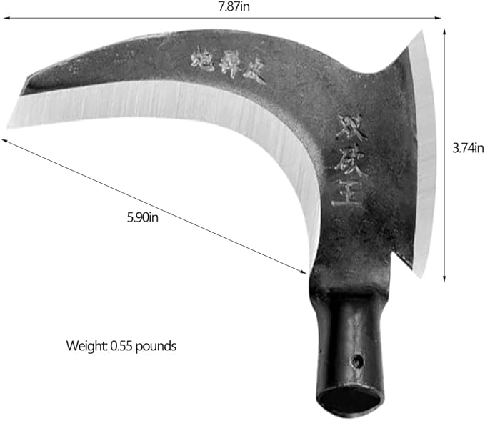 Scythe Tool，Sickle Garden Tool，Scythe Weapon,Long Handle Sickle