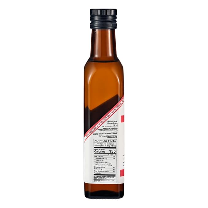Siberian Green Amaranth Oil – 250ml Single Varietal Seed Oil – Extra Virgin Unrefined Cold Pressed Ideal for Skin Care Hydration Elasticity