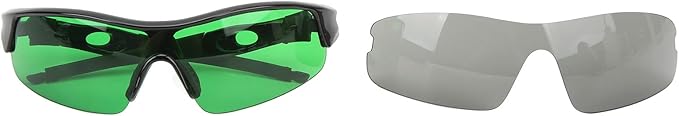 Pongnas Indoor Hydroponics LED Grow Room Glasses, Eye Glasses, Goggles (Green)