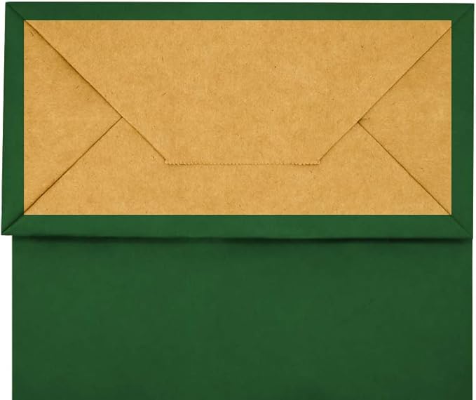 bagmad 100 Pack 8x4.75x10 Inch Medium Green Gift Paper Bags with Handles Bulk, Kraft Bags, Craft Grocery Shopping Retail Party Favors Wedding Business Sacks (Dark Green, 100pcs)